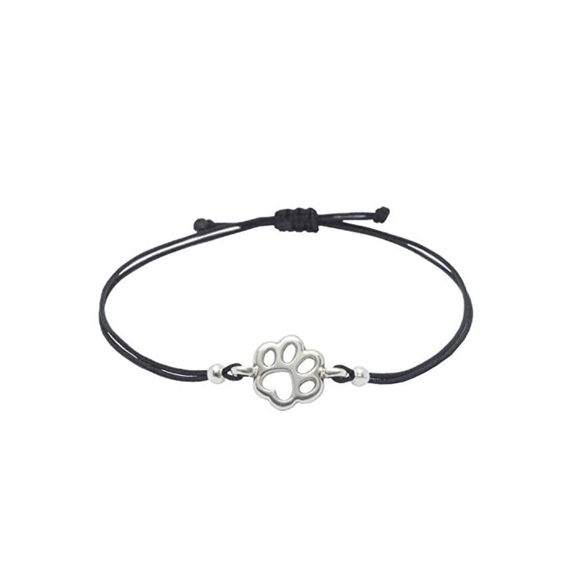 Product SelfmadeJewelry - Pulsera de huellas de plata y negro