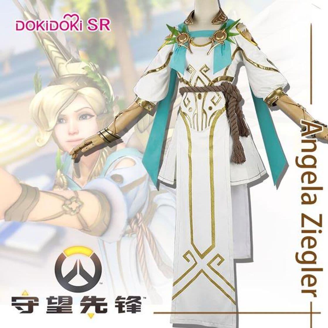 Moda Overwatch Mercy SR cosplay 