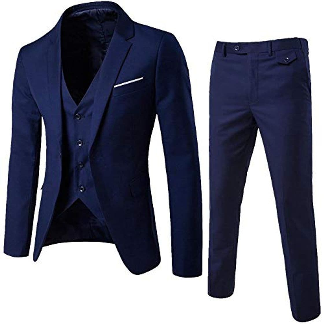 Moda Logobeing Trajes de Hombre para Boda Slim Suit Chaqueta Delgada de 3