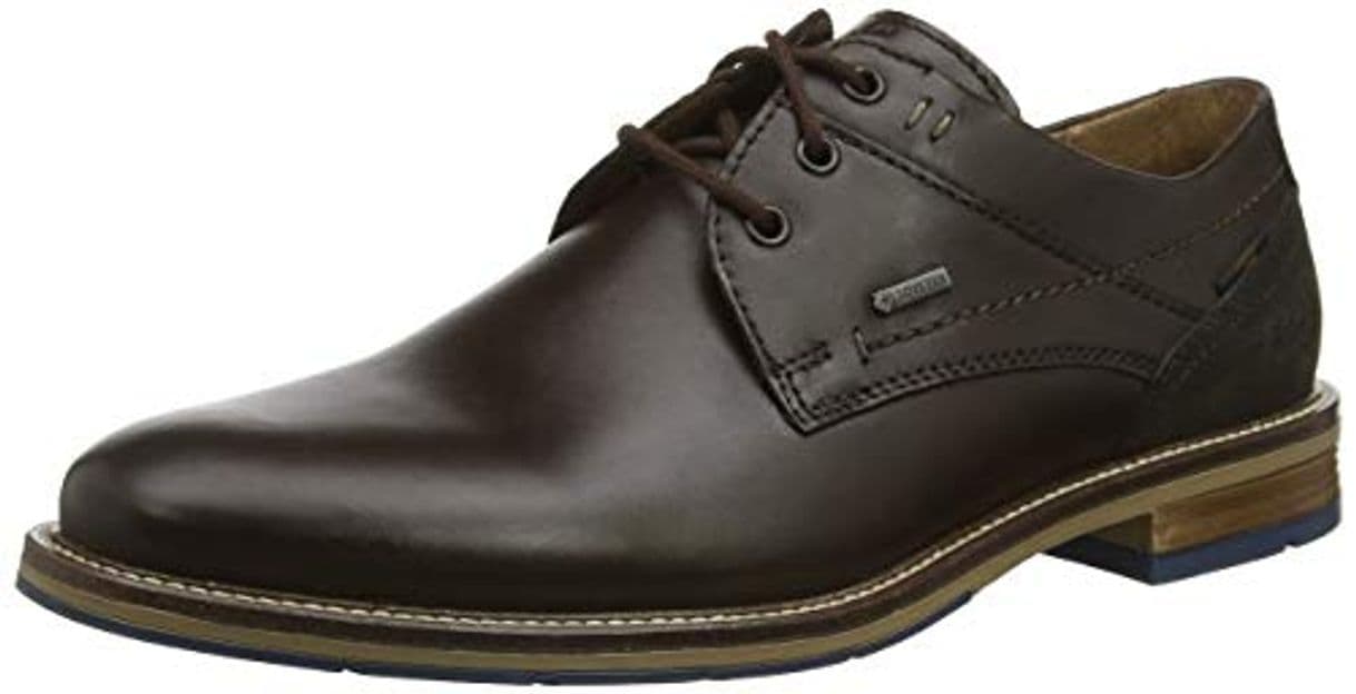 Moda FRETZ men Andrew, Zapatos de Cordones Derby para Hombre, Marrón