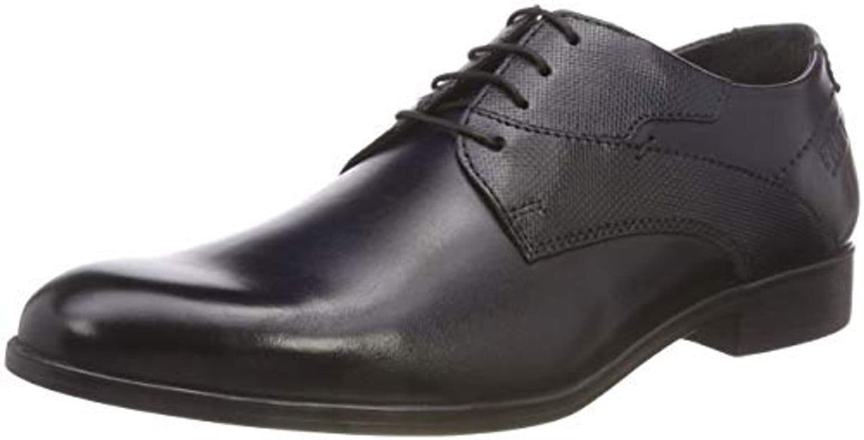 Moda FRETZ men Oskar, Zapatos de Cordones Derby para Hombre, Azul Navy Blue