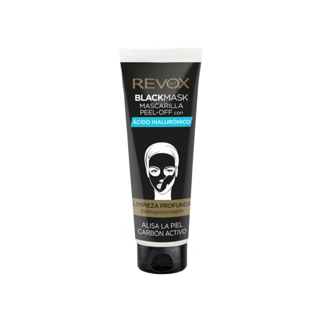 Producto Mascarilla Negra con Ácido Hialurónico Revox 