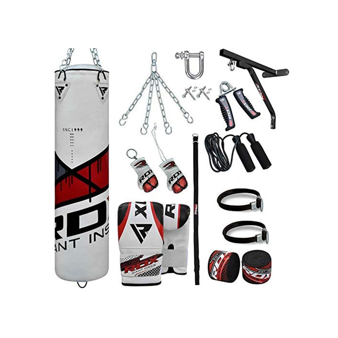 Producto RDX Saco de Boxeo Relleno MMA Muay Thai Kick Boxing Artes Marciales con Soporte Pared Cadena Guantes 17PC 4FT 5FT Punching Bag