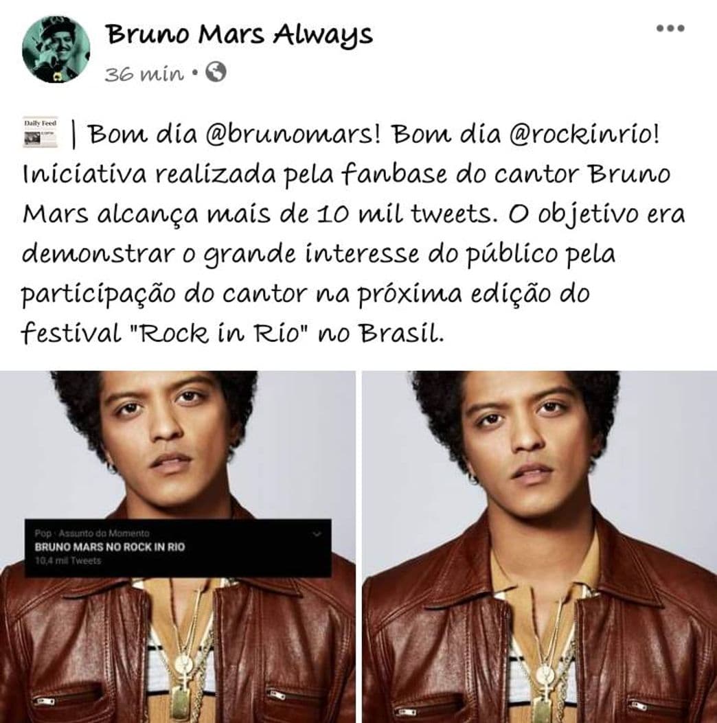 Fashion Bruno Mars