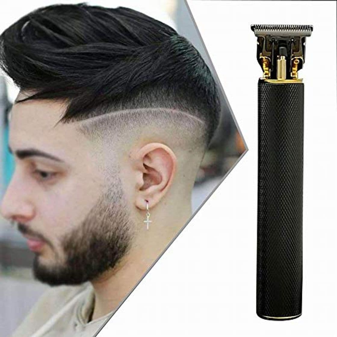 Product Qmcmc Cortapelos para Hombres Recortador de Barba para El Cabello Kit de Peluquería Inalámbrico Y Recargable con 4 Peines Guía