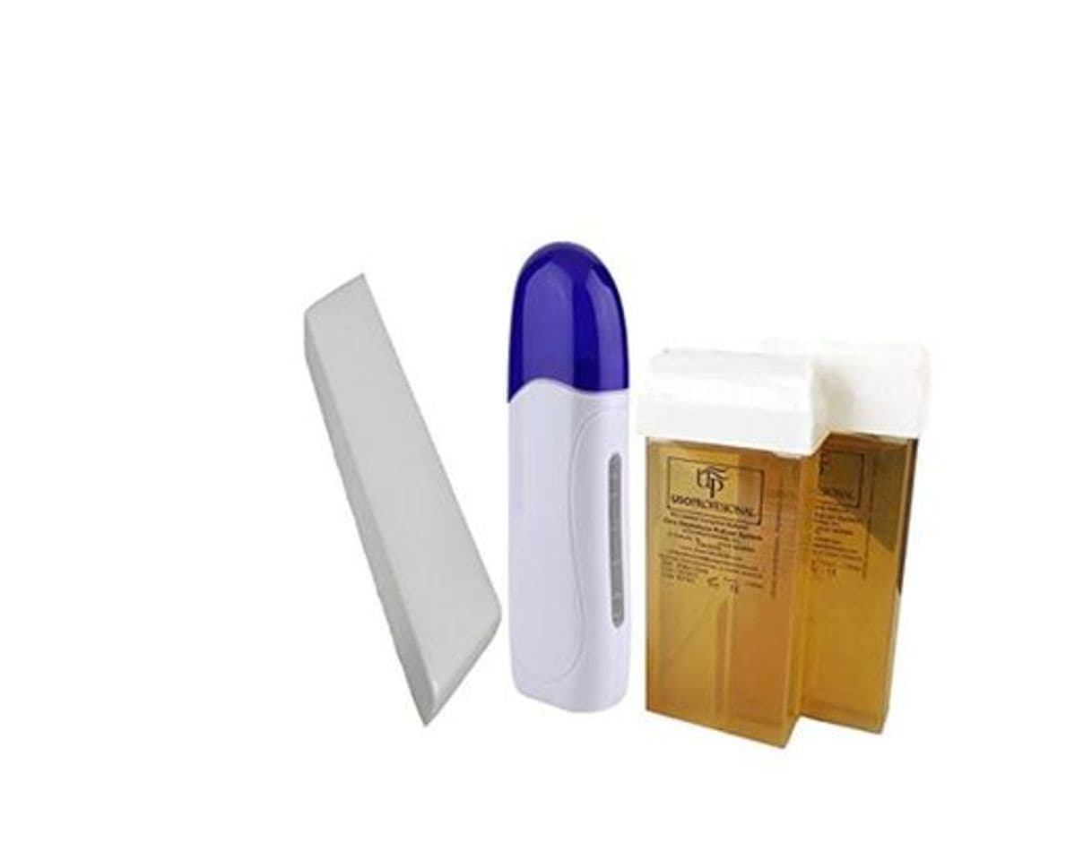 Product Kit de Depilación Profesional, 1 Calentador de Cera Tibia Roll-on, 2 Cartuchos