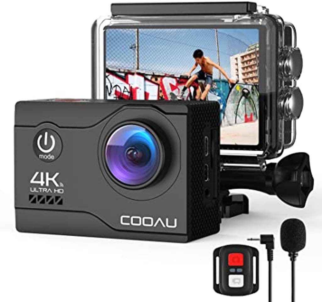 Electronic COOAU Cámara Deportiva 4K WiFi 20MP Camara Acción Sumergible Agua de 40M