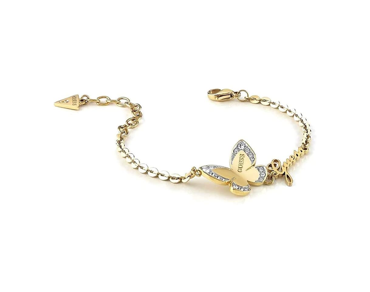 Product Pulsera Guess Love Butterfly acero inoxidable quirúrgico logo chapada oro UBB78050