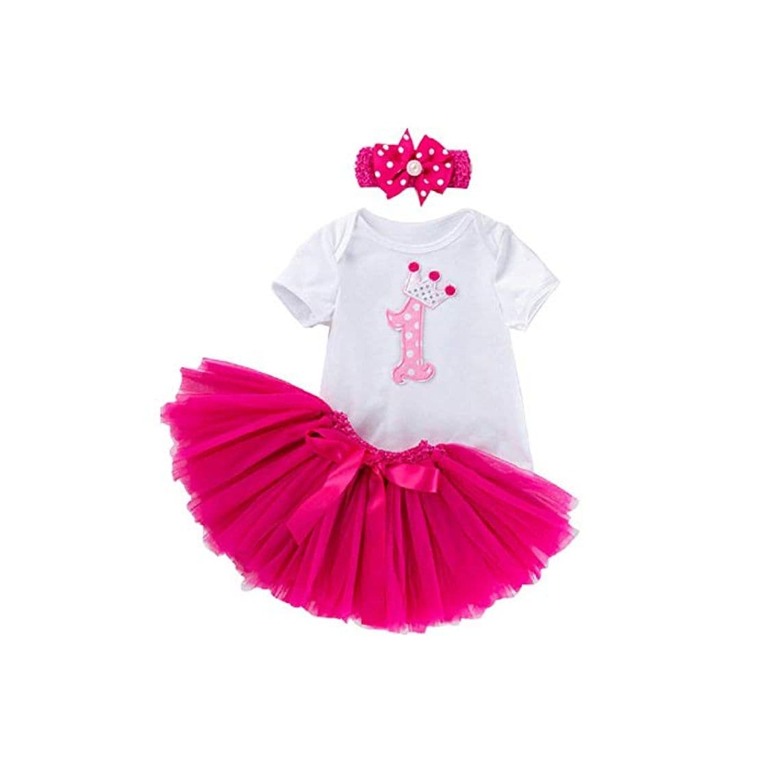 Fashion Baby Girl First Birthday - Falda con Cuerpo de Tul - tutú