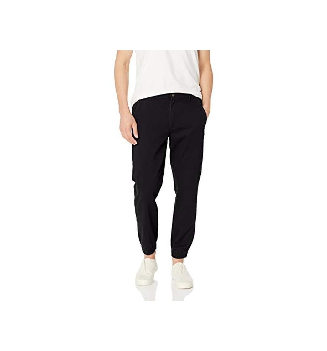 Fashion Amazon Essentials - Pantalones deportivos ajustados para hombre, Negro, US XS