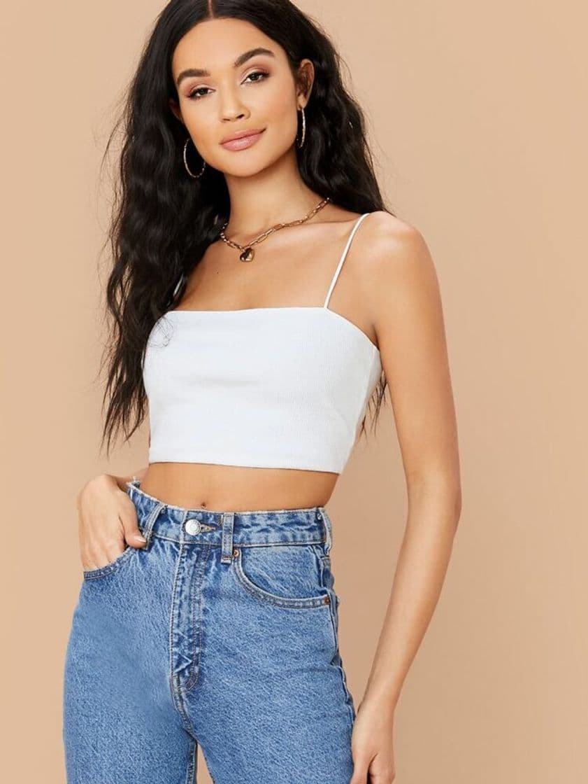 Moda Ribbed Cami Cropped Cami Top | $MXN97.00