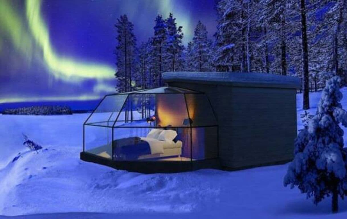 Moda Iglu de cristal para admirar las auroras boreales.