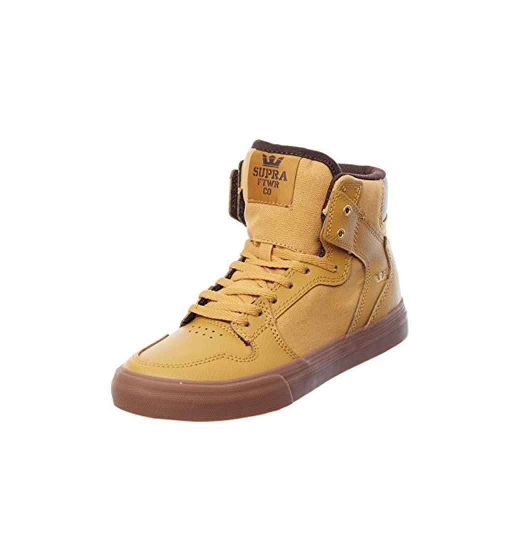 Moda Zapatilla De Caña Alta Para Niños Supra Vaider Amber Oro-Gum