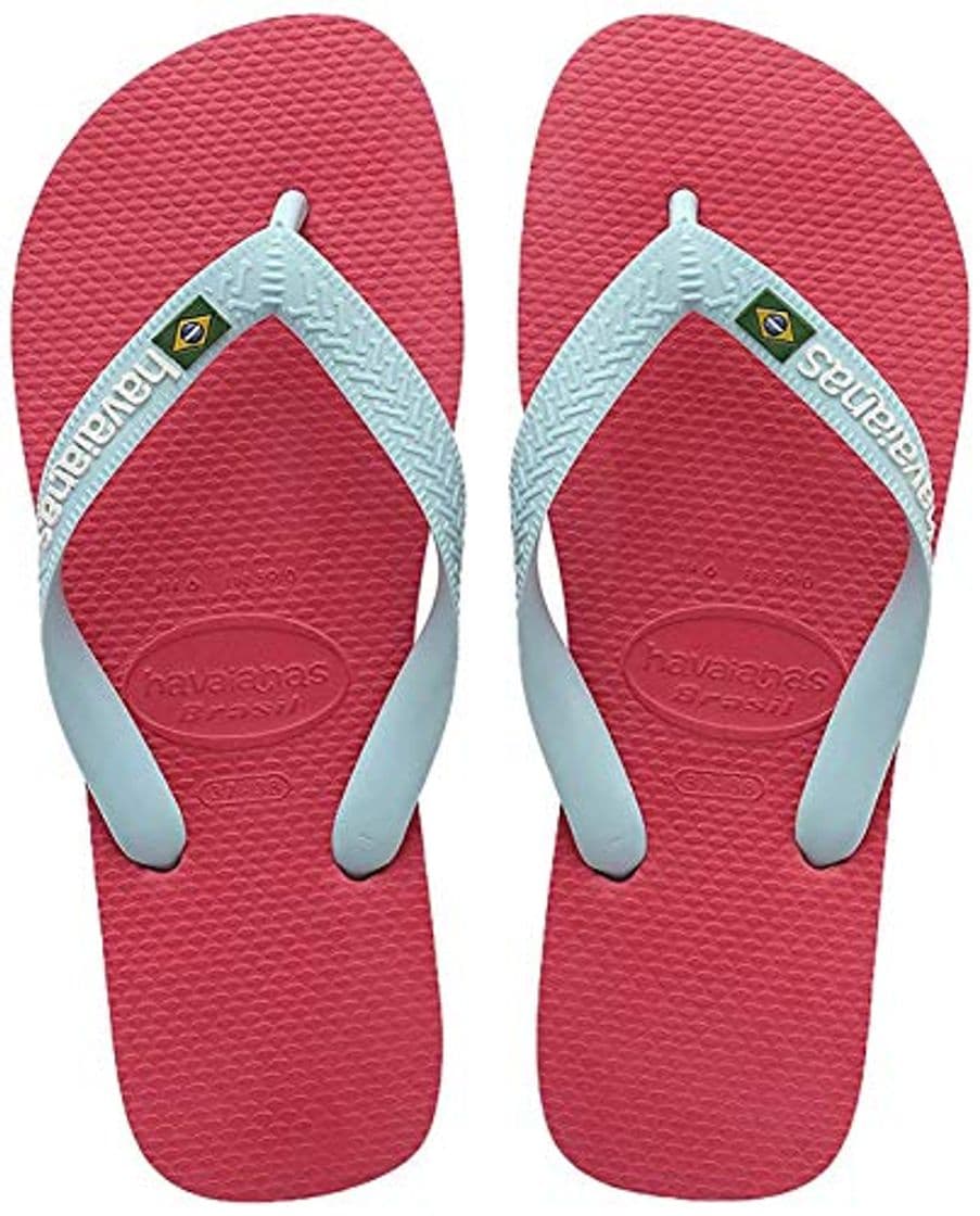 Moda Havaianas Brasil Logo, Chanclas Unisex Adulto, Rosa