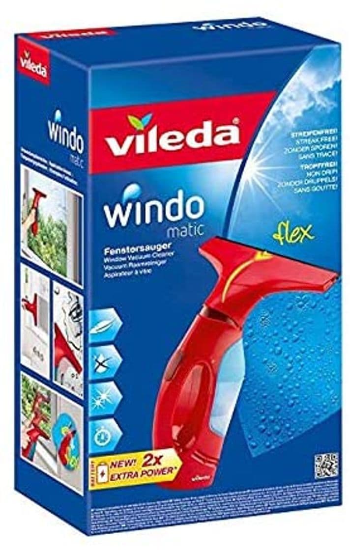 Producto Vileda Windomatic - Aspirador de ventanas con labio de goma