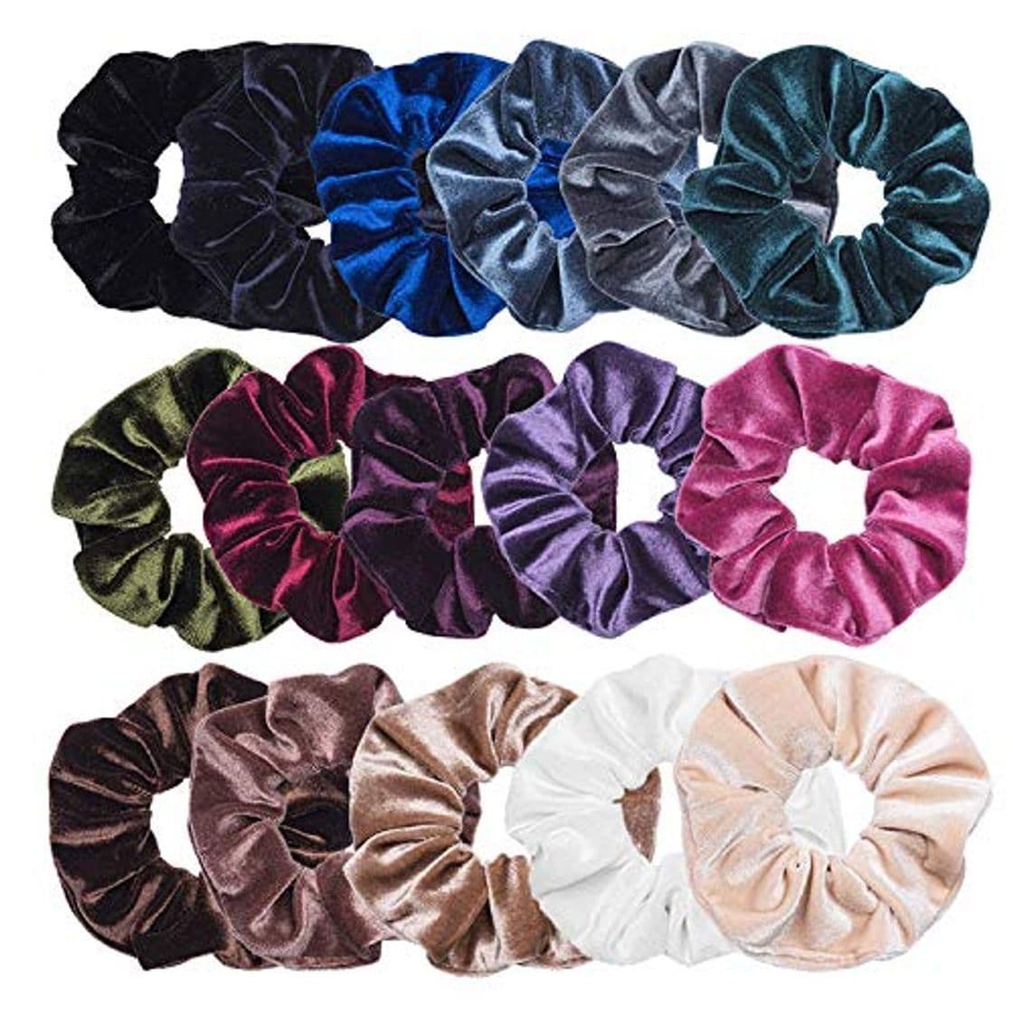 Product Sinwind 20pcs Scrunchies Terciopelo elástico pelo bandas Lazos para el cabello Terciopelo