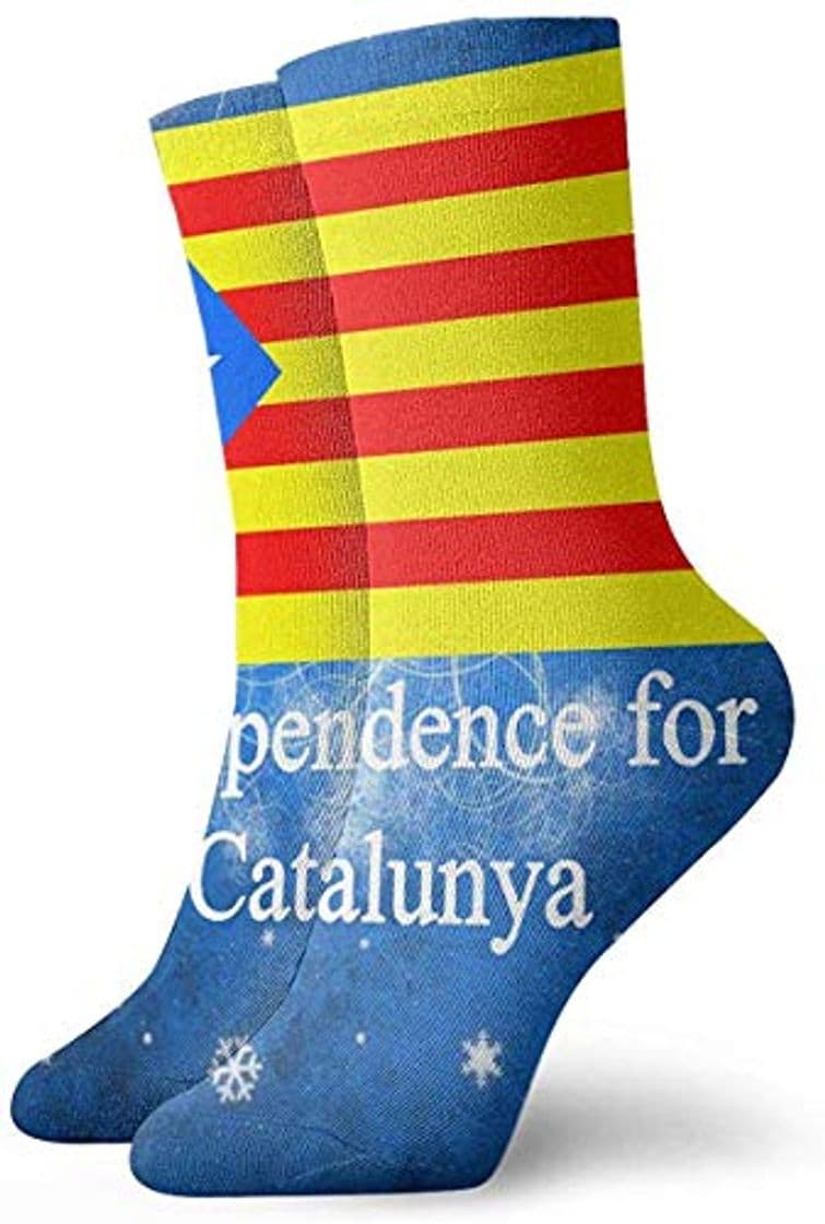 Moda tyui7 Novedad Calcetines de la bandera catalana Medias deportivas coloridas y frescas para hombres y mujeres