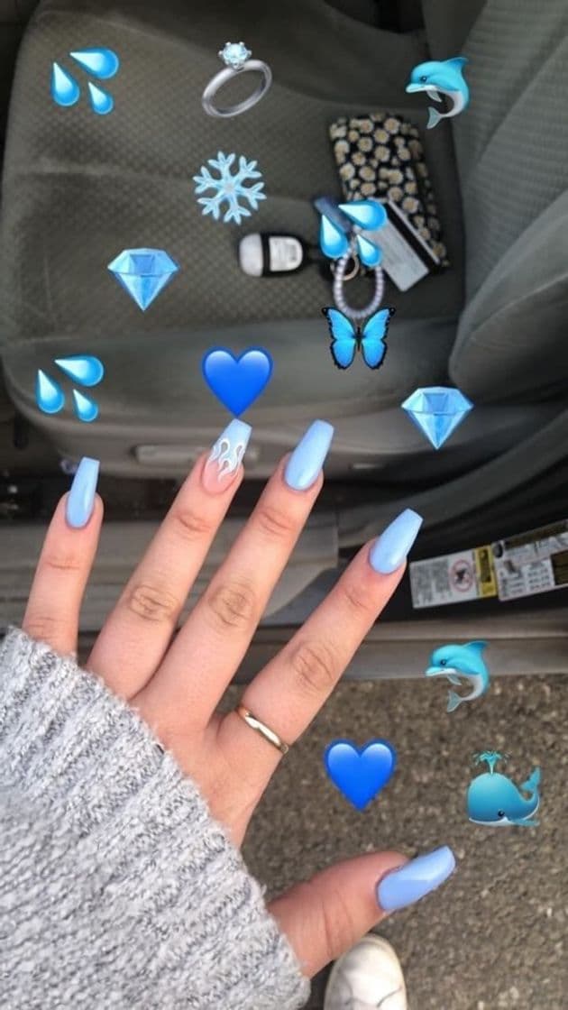 Fashion Unhas azuis 🥶 🌌 💎 