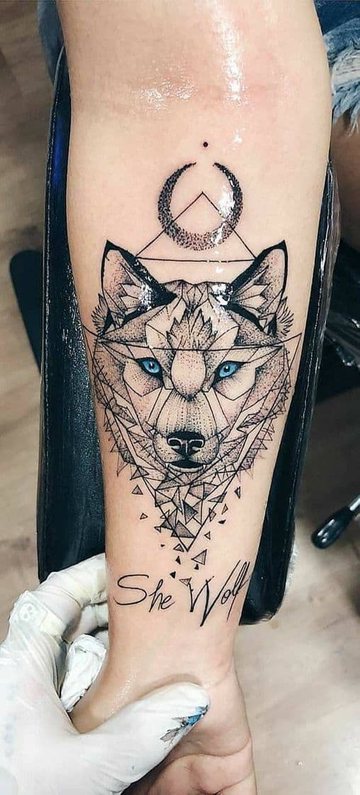 Fashion Tatuagem de lobo