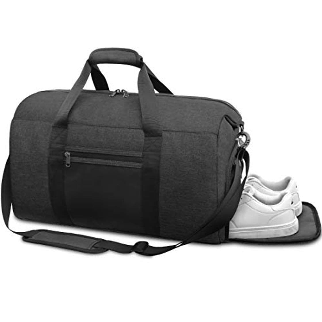 Producto NEWHEY Bolsa de Deporte Hombre Bolsas Gimnasio con Compartimento para Zapatos Bolsos de Viaje Grande Bolsos Deportivos Impermeable Bolsa Fin de Semana Travel Duffle Bag para Mujer Negro 40L