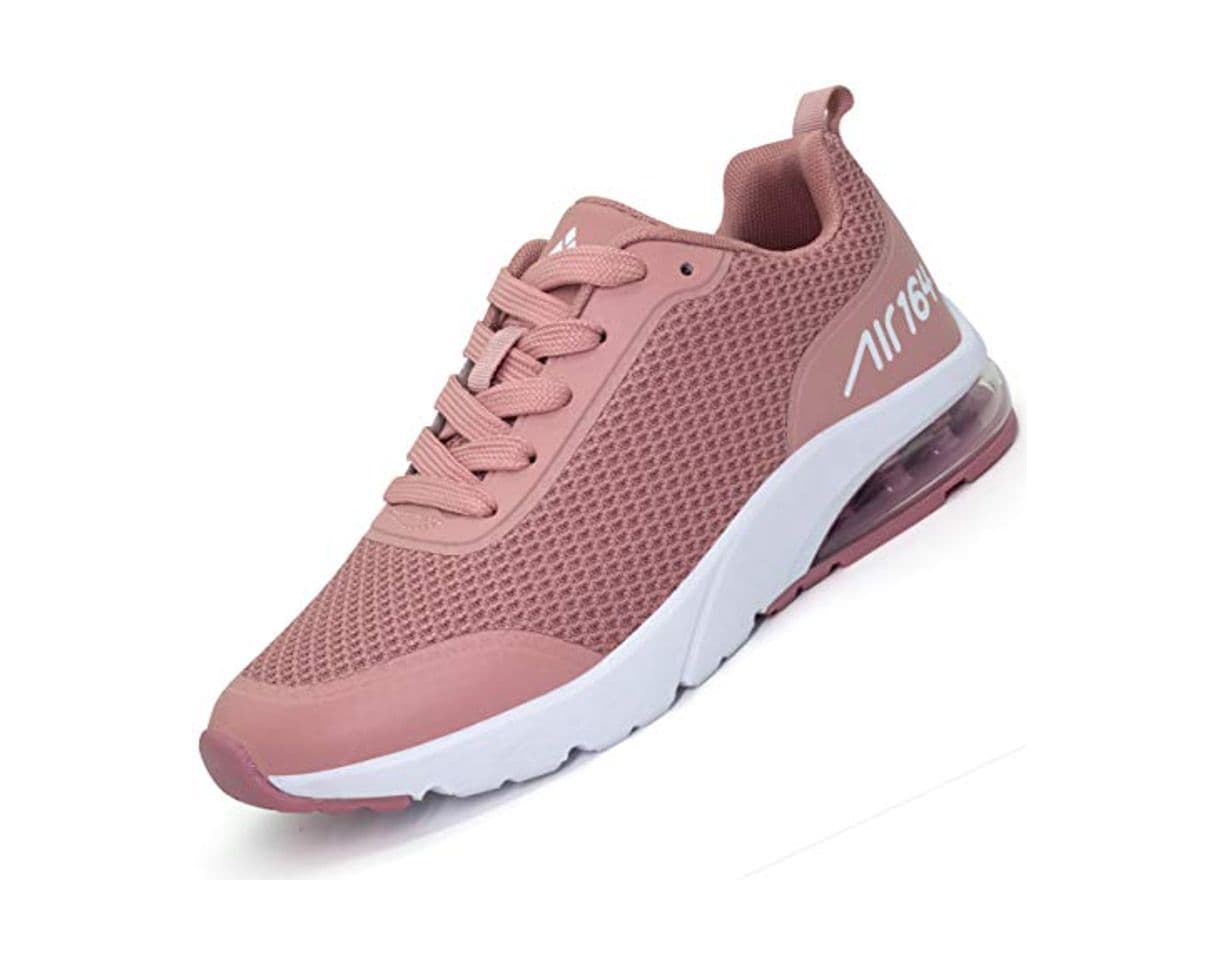 Moda Mujer Aire Zapatillas de Correr Transpirables Ligero Deporte Zapatos Deportivos de Trekking Rosado 38 EU