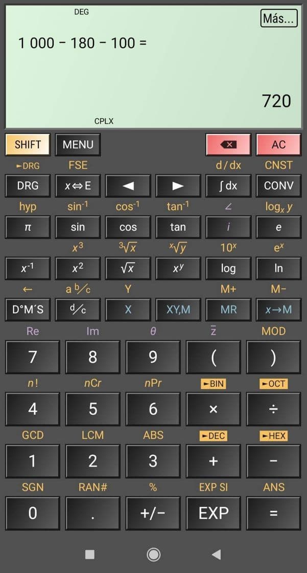 App Panecal Scientific Calculator