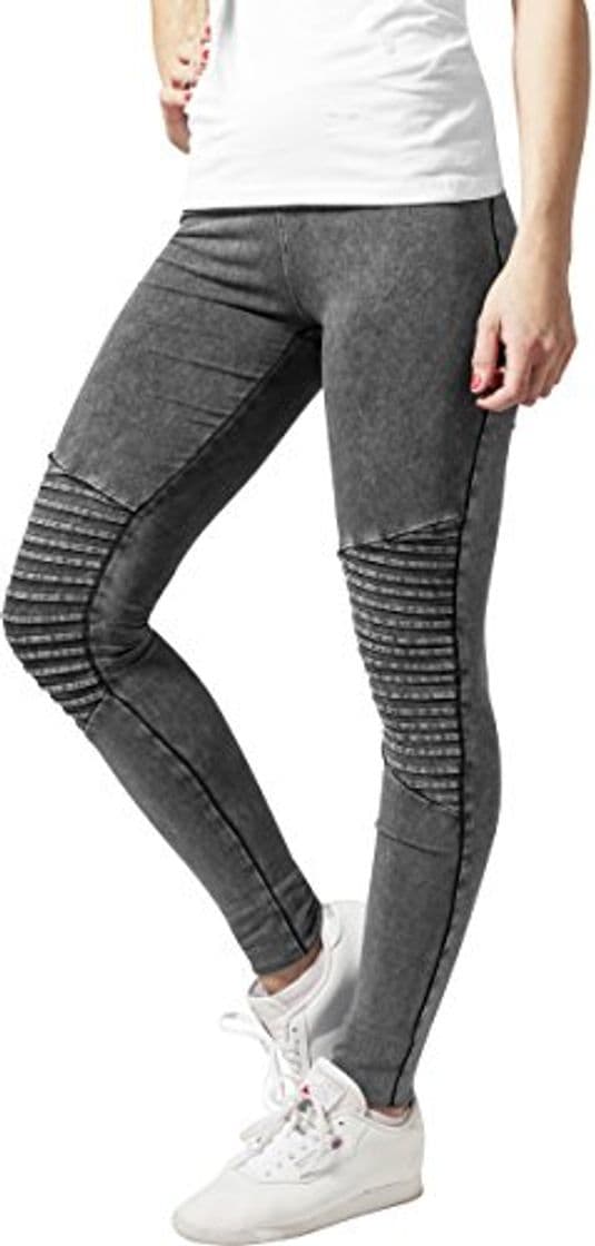 Moda Urban Classics Leggings Denim Jersey Deporte, Gris