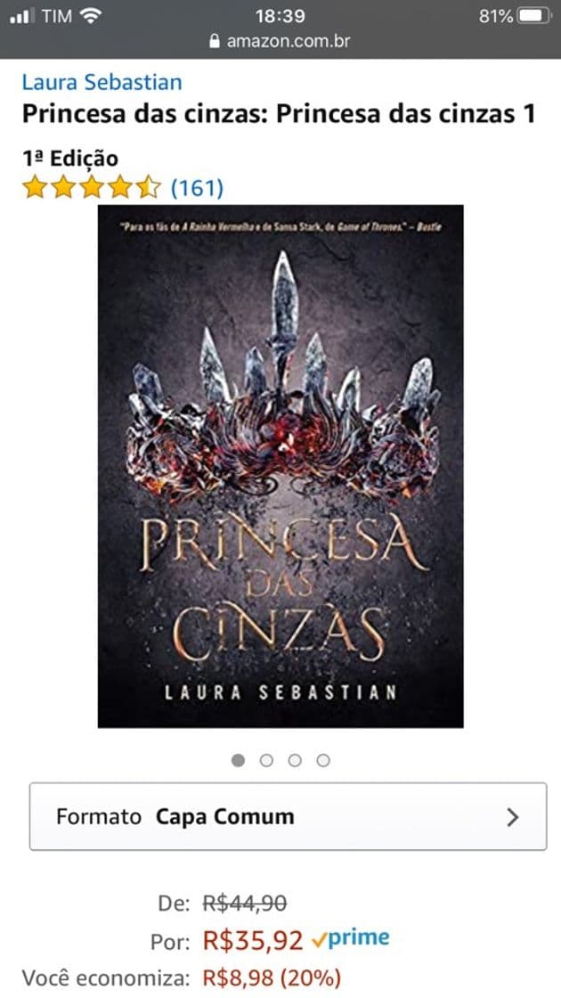 Libro Princesa das cinzas