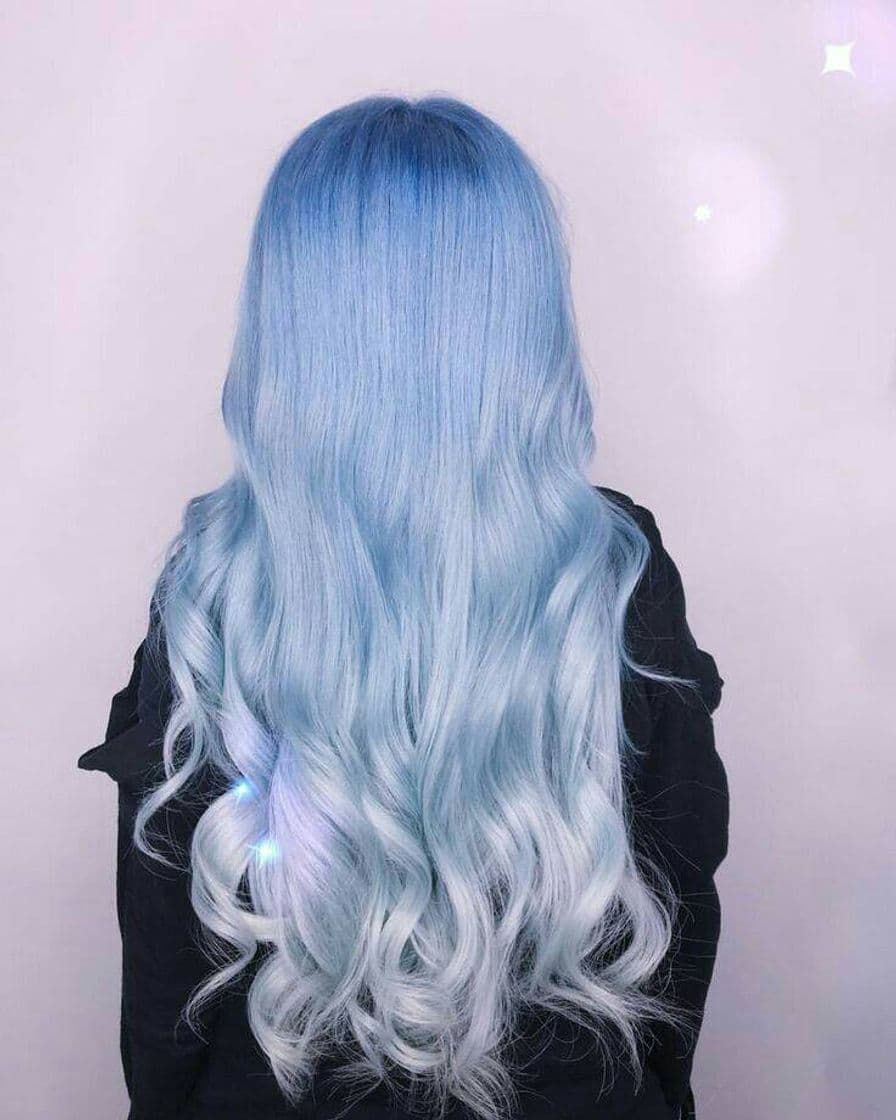 Moda cabelo azul claro 🍒