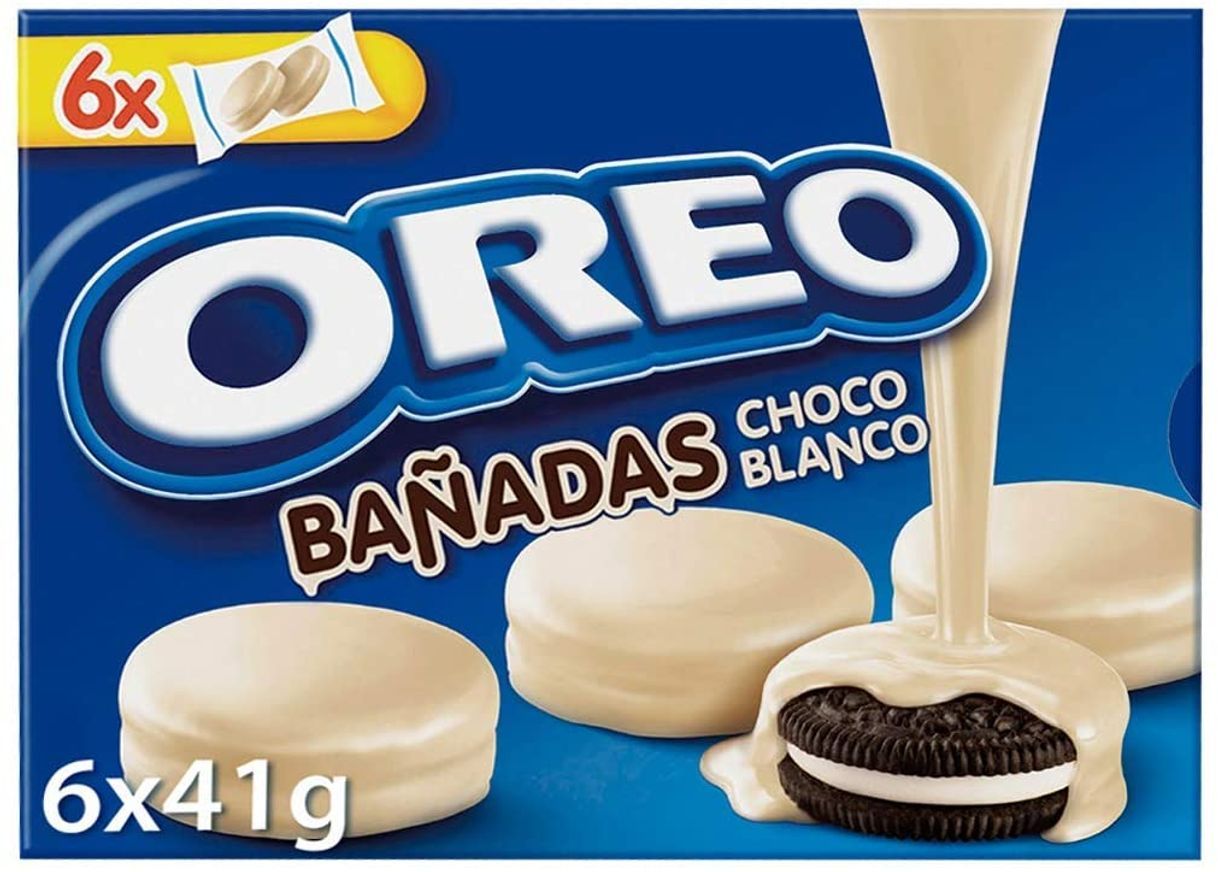 Moda Oreo bañadas en chocolate blanco.