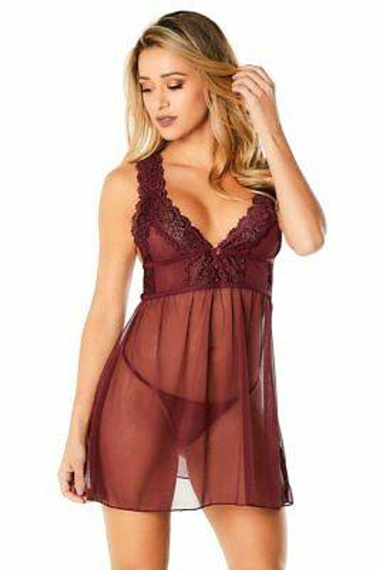 Moda Women's Lingerie Babydoll + G-String Nora Oh la la Cheri