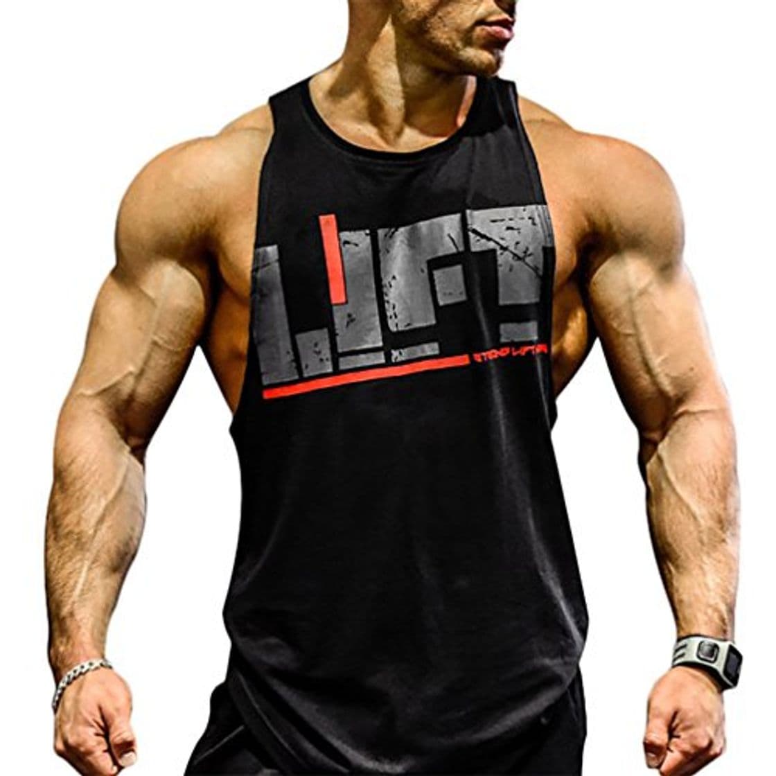 Moda Befox Camisetas Elástica de Fitness sin Mangas Tank Top Gym para Hombre