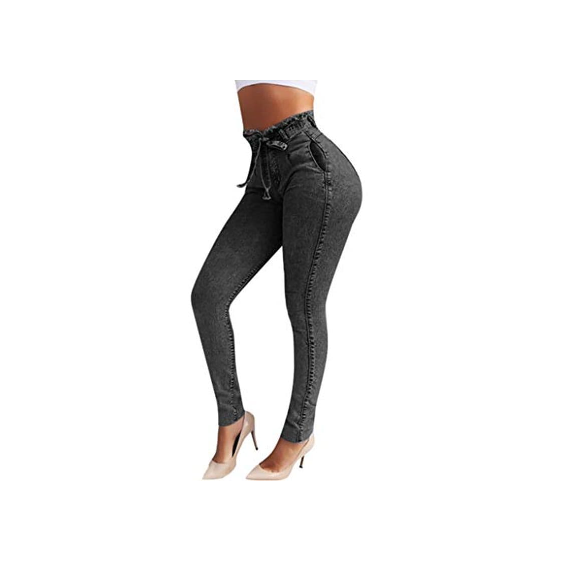 Product RISTHY Jeans Skinny Push-Up Mujer Vaqueros Pantalones Elásticos Jeans Denim Largo Mujer