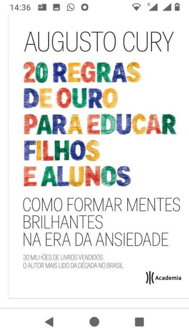 Moda 20 Regras de Ouro Para Educar Filhos e Alunos – Augusto Cury ...