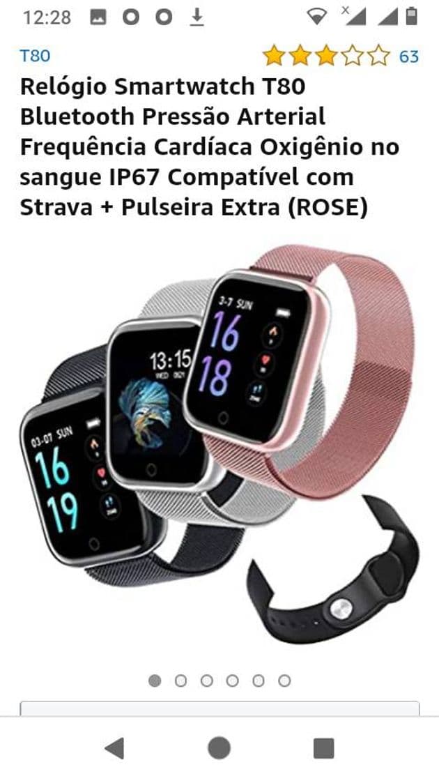 Fashion Relógio Smartwatch