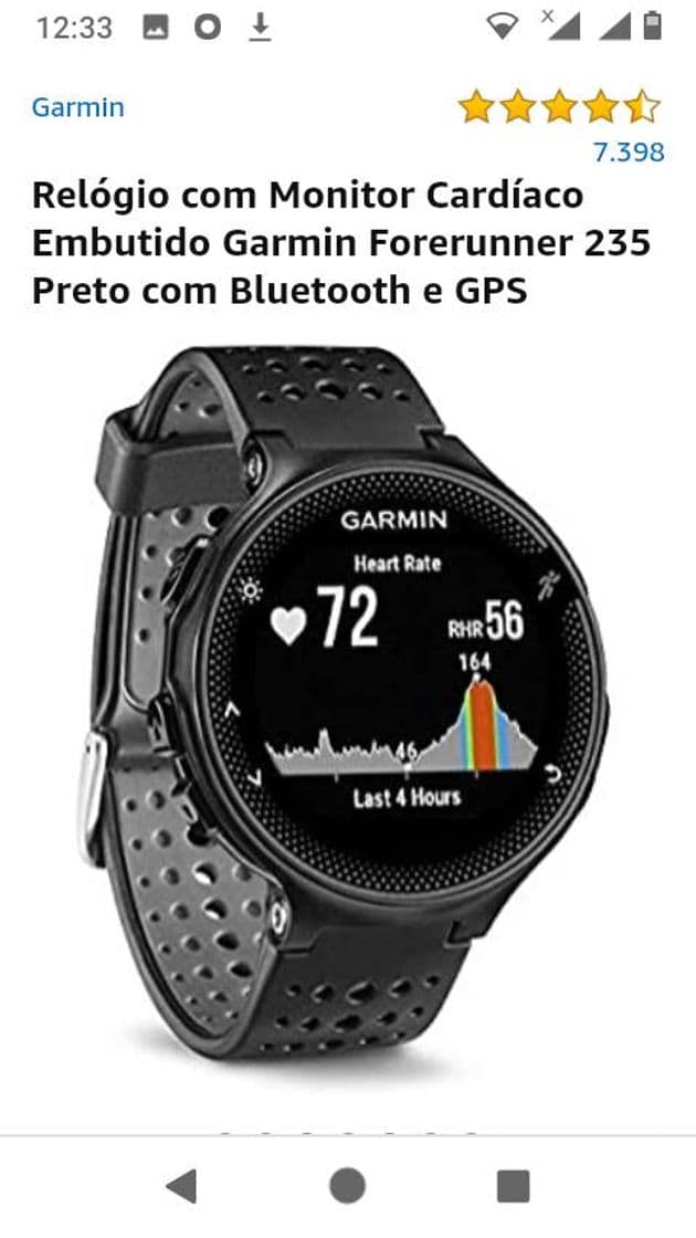 Fashion Relógio com Monitor Cardíaco Embutido Garmin Forerunner 235 ...