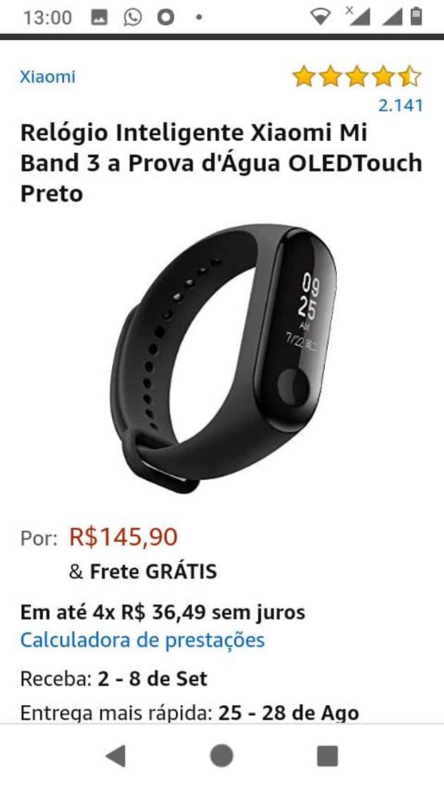 Fashion Relógio Inteligente Xiaomi Mi Band 3 a Prova d'Água OLEDTouch ...