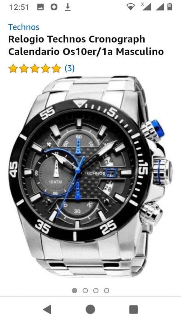 Fashion Relogio Technos Cronograph Calendario Os10er/1a Masculino ...