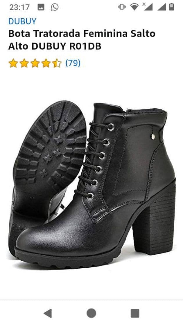 Fashion Bota Tratorada Feminina Salto Alto DUBUY R01DB