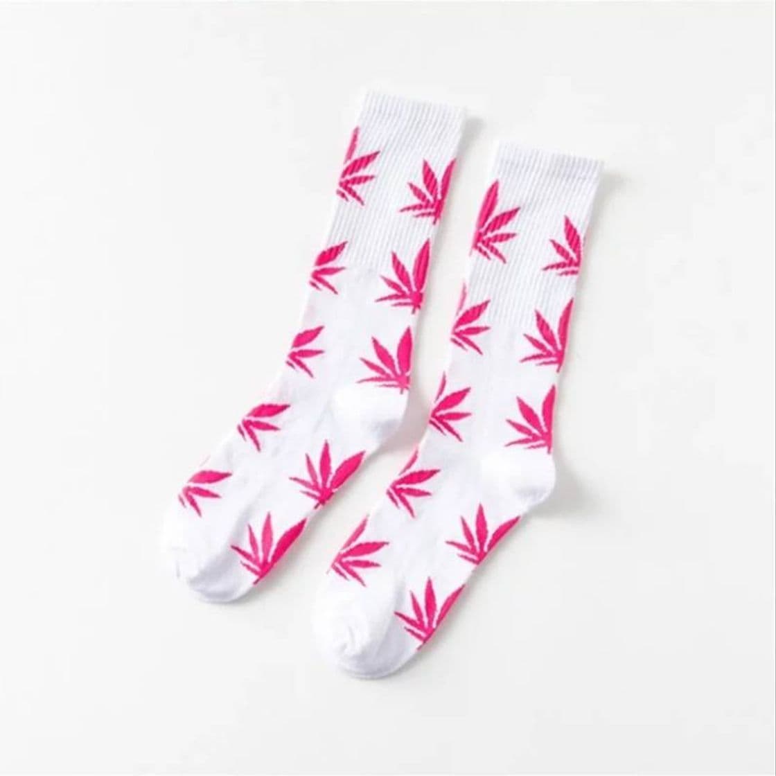 Moda Calcetines marihuana Rosa. 