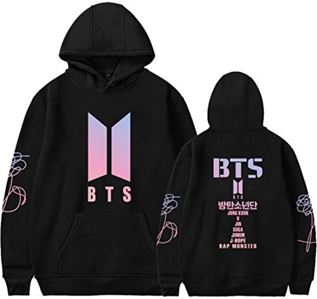 Fashion OLIPHEE Sudaderas con Capucha Estampado de Firmar de BTS Estilo Coreano para