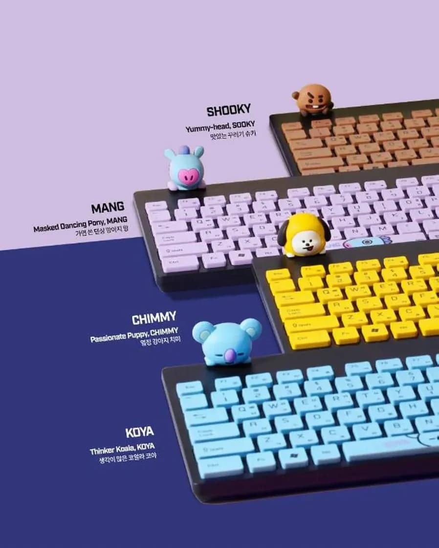 Product Teclado inalámbrico con Figura BT21 de Royche