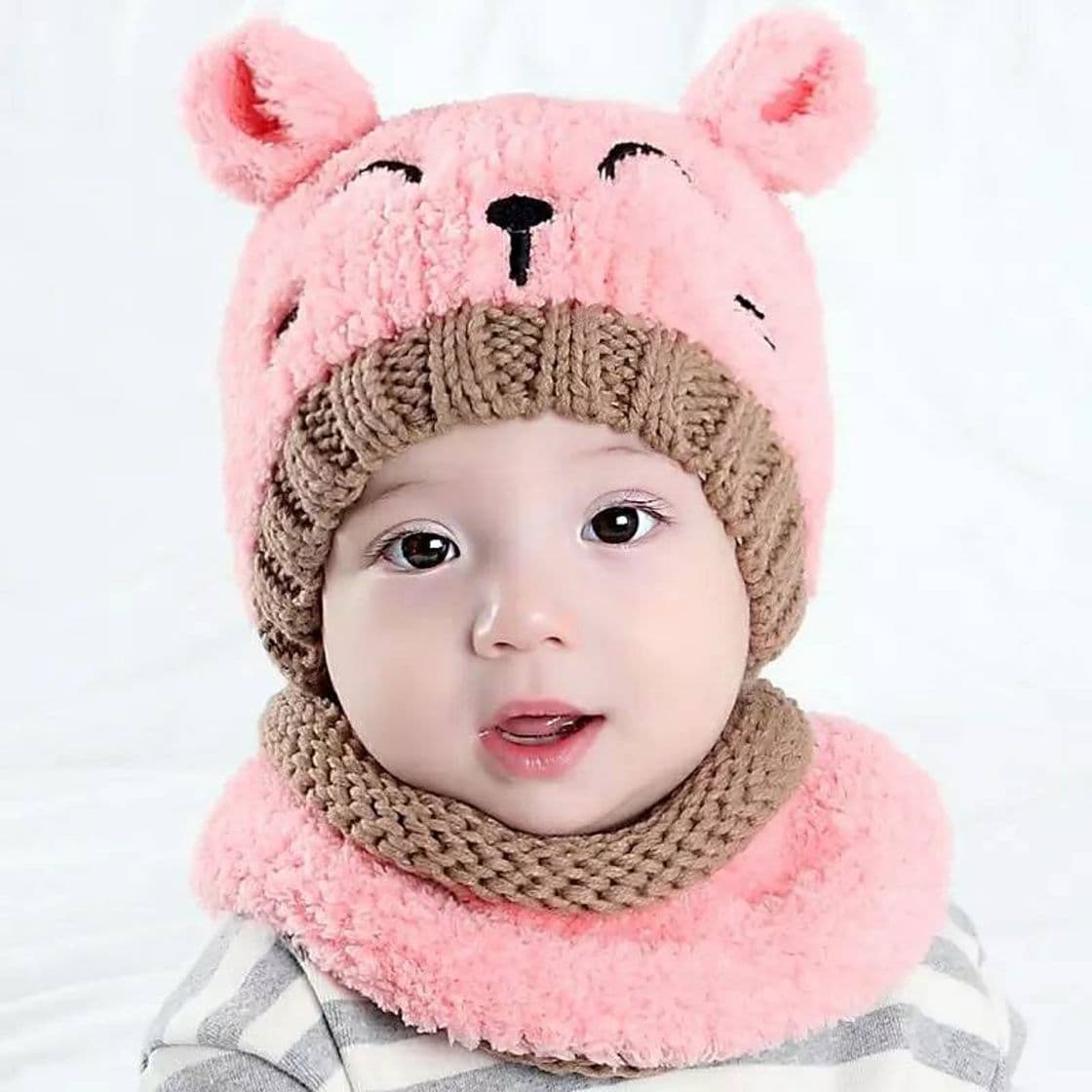 Moda Gorrito gatito Con Bufanda Invierno Bebes Y Niñ@s - $ 185