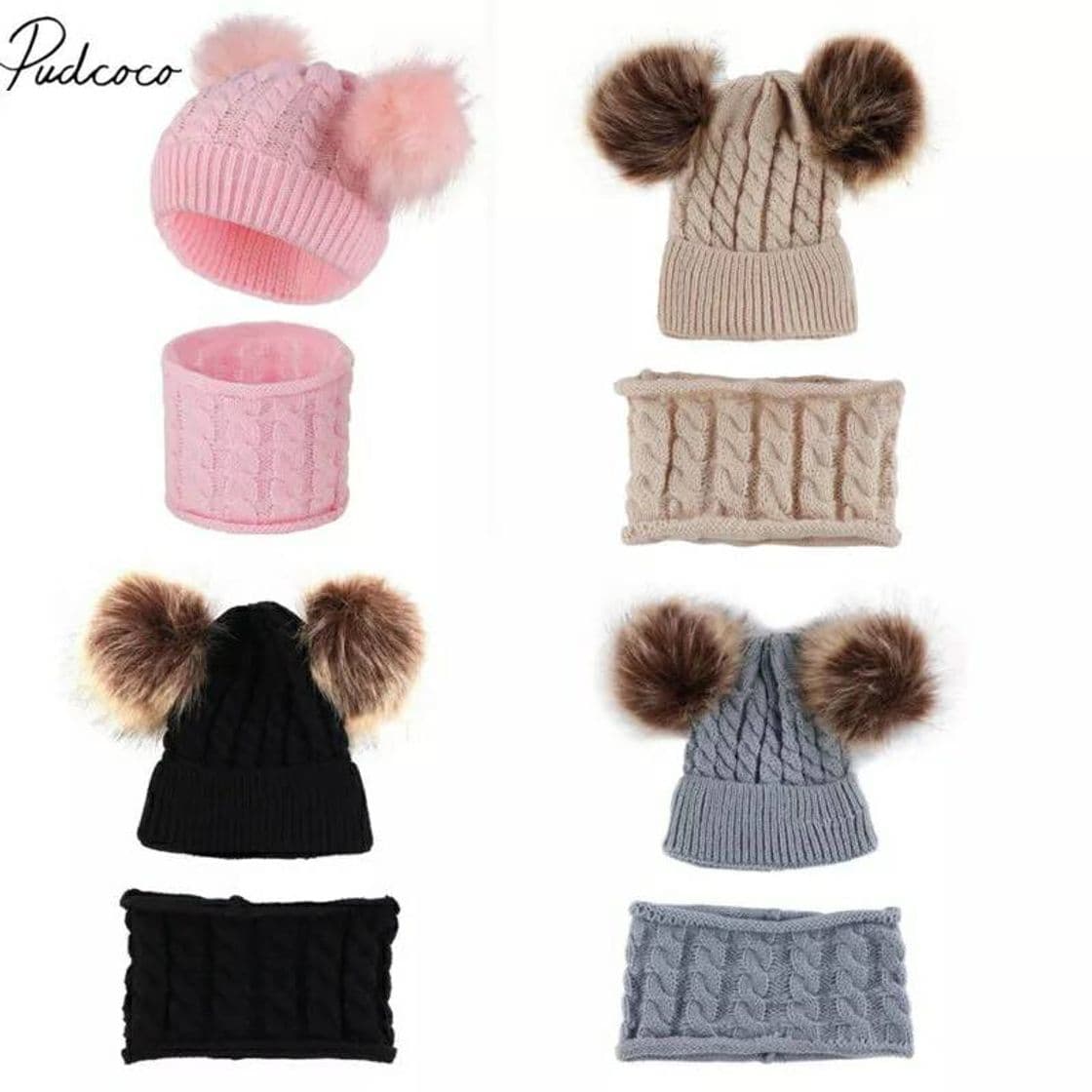 Moda Gorrito Pompones Con Bufanda Invierno Bebes-niñ@ - $ 225.00 en ...