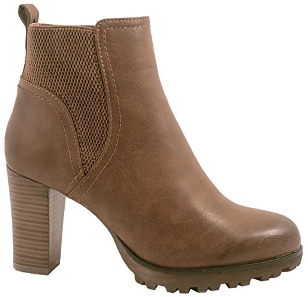 Fashion Elara Botines para Mujer Botas Chunkyrayan 949-GA-Khaki-40