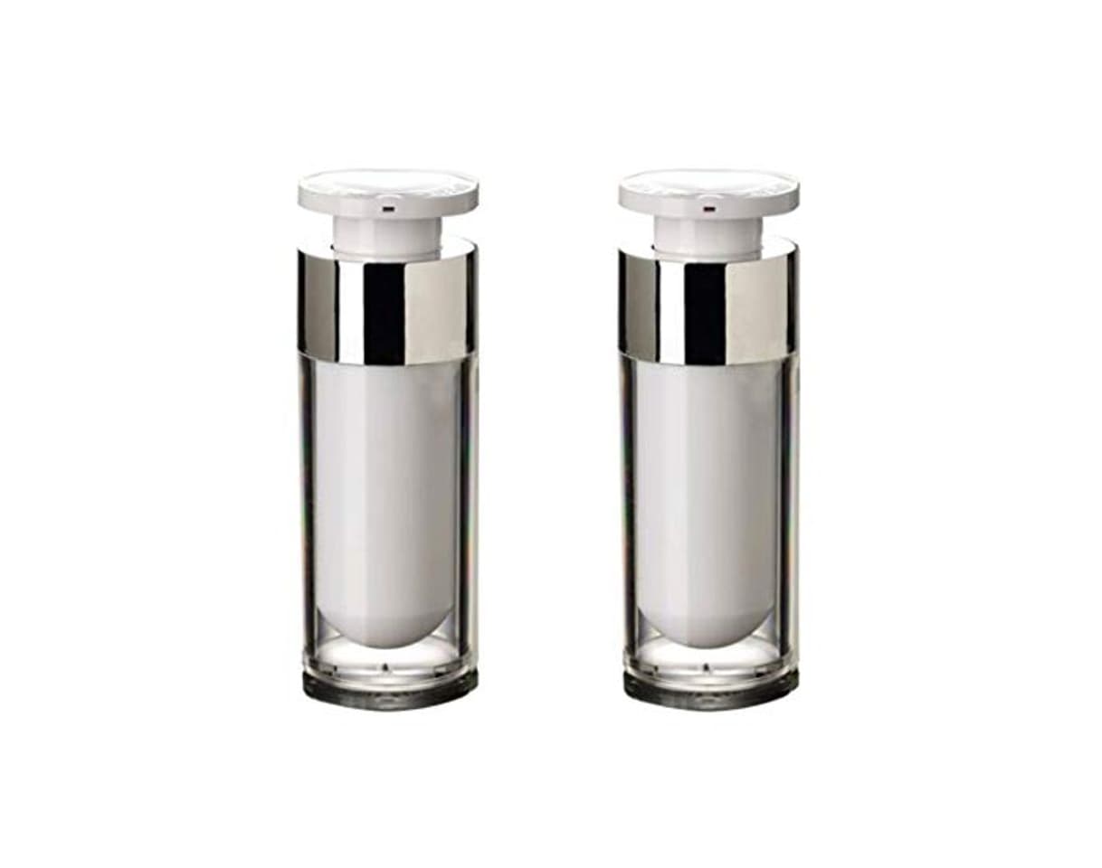 Moda 2PCS Acrílico Airless Bomba Vacío Loción Crema Frascos Botellas Vial Bayoneta Eyecream