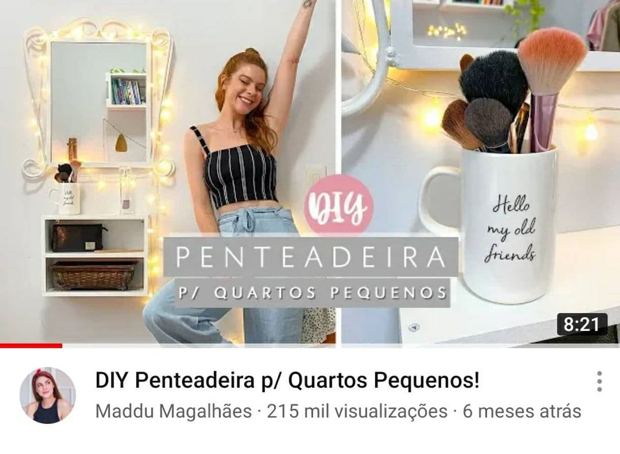 Fashion DIY Penteadeira p/ Quartos Pequenos! - Youtube