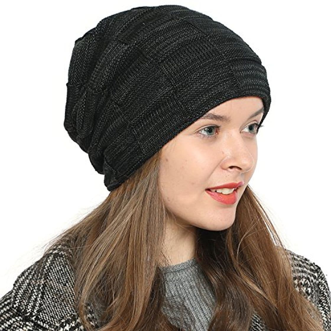 Fashion DonDon Mujer Caliente Gorro de Invierno Gorro diseño Flexible Gorro de Punto