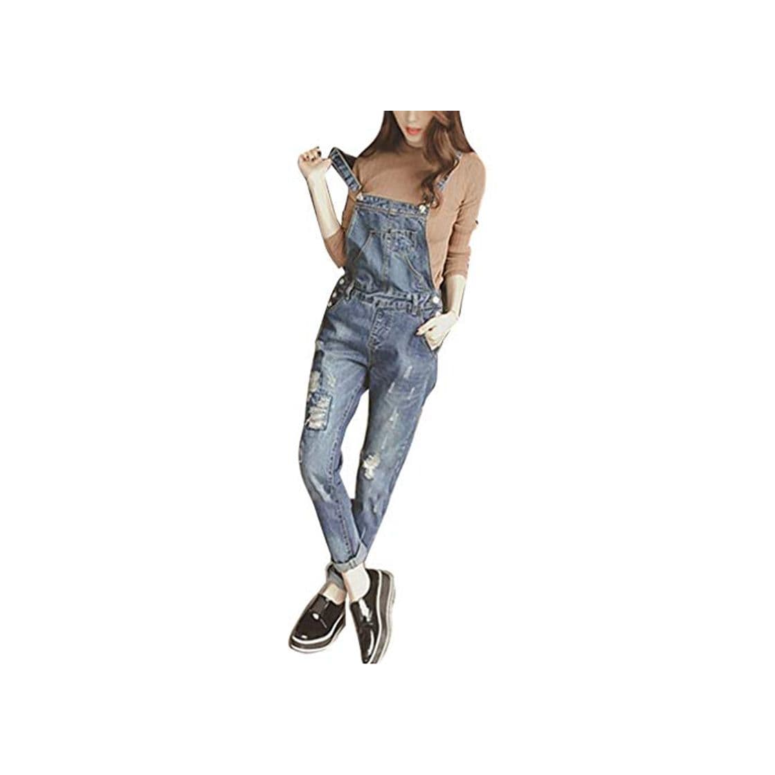 Fashion Gaga city Mono Vaquero de Mujer, Casual Moda de Overol Jeans Playsuit