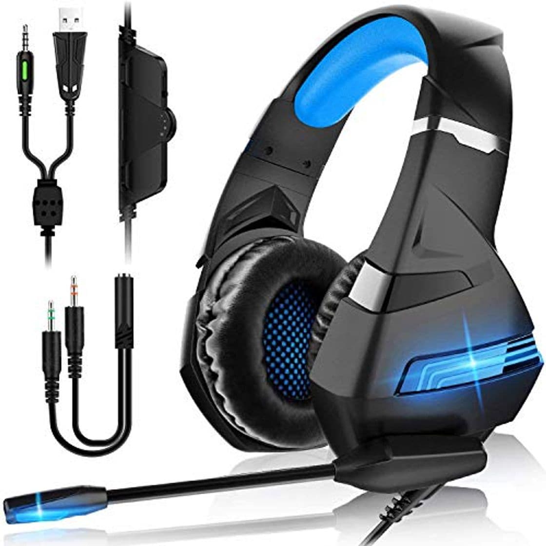 Producto Auriculares Gaming PS4,Cascos Gaming de Mac Estéreo con Micrófono Cascos Gaming 3.5mm